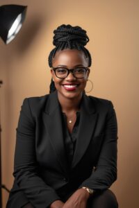 lucid origin professional headshot of a beautiful young black 0